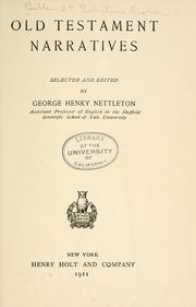 Cover of: Old Testament narratives