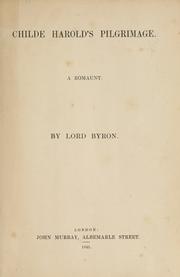 Cover of: Childe Harold's pilgrimage by Lord Byron