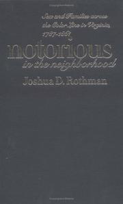 Cover of: Notorious in the Neighborhood by Joshua D. Rothman
