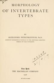 Cover of: Morphology of invertebrate types. by Petrunkevitch, Alexander Ivanovitch