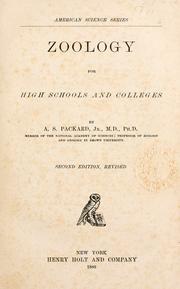 Cover of: Zoology for high schools and colleges by Alpheus S. Packard