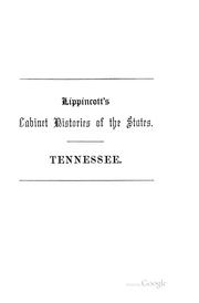 Cover of: The history of Tennessee: from its earliest settlement to the present time.