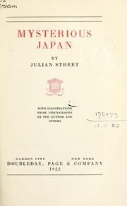 Cover of: Mysterious Japan by Julian Street