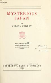 Cover of: Mysterious Japan by Julian Street, Julian Street