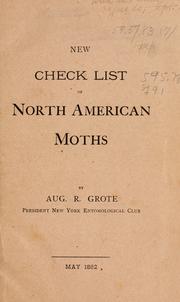 Cover of: New check list of North American moths