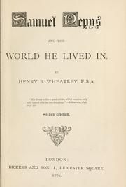 Cover of: Samuel Pepys and the world he lived in