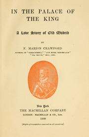 Cover of: In the palace of the king by Francis Marion Crawford