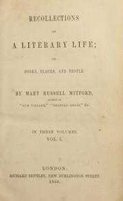 Cover of: Recollections of a literary life by Mary Russell Mitford