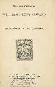 Cover of: William Henry Seward.