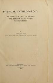 Cover of: Physical anthropology by Aleš Hrdlička, Aleš Hrdlička