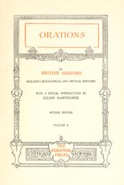 Orations of British orators