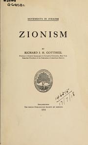 Cover of: Zionism by Richard James Horatio Gottheil