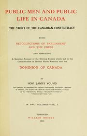 Cover of: Public men and public life in Canada by Young, James