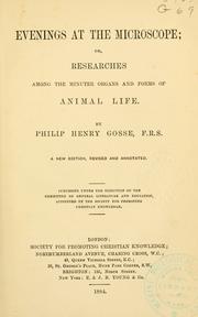 Cover of: Evenings at the microscope by Philip Henry Gosse
