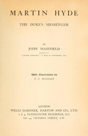 Cover of: Martin Hyde, the duke's messenger by John Masefield