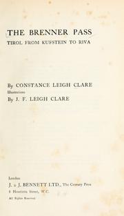The Brenner Pass by Constance Leigh Clare