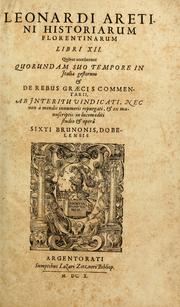 Cover of: Leonardi Aretini Historiarum Florentinarum libri XII by Leonardo Bruni