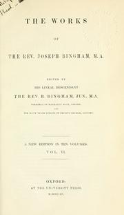 Cover of: The works ... by Joseph Bingham