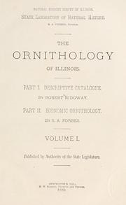 Cover of: The ornithology of Illinois by Robert Ridgway, Robert Ridgway