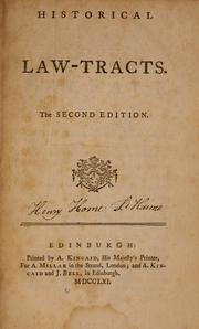 Cover of: Historical law-tracts. by Henry Home Lord Kames