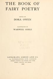 Cover of: The book of fairy poetry by Dora Owen, Dora Owen