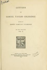 Cover of: Letters. by Samuel Taylor Coleridge, Samuel Taylor Coleridge