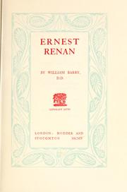 Cover of: Ernest Renan