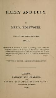 Cover of: Harry and Lucy by Maria Edgeworth