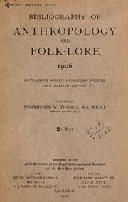 Cover of: Bibliography of Anthropology and Folk-Lore.