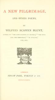Cover of: A new pilgrimage by Wilfrid Scawen Blunt