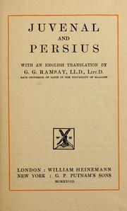 Cover of: Juvenal and Persius. by Juvenal