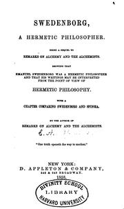 Cover of: Swedenborg, a hermetic philosopher by Ethan Allen Hitchcock