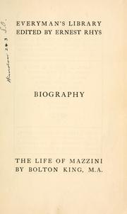 The life of Mazzini by Bolton King
