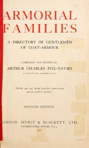 Cover of: Armorial families Volume 2 by Arthur Charles Fox-Davies