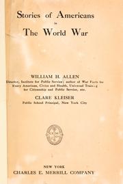 Cover of: Stories of Americans in the world war
