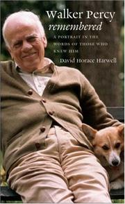 Cover of: Walker Percy Remembered by David Horace Harwell