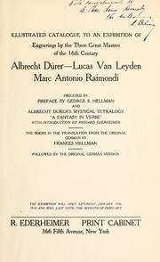 Cover of: Illustrated catalogue to an exhibition of engravings by the three great masters of the 16th century, Albrecht D©·urer, Lucas Van Leyden, Marc Antonio Raimondi