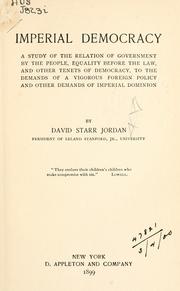 Cover of: Imperial democracy by David Starr Jordan