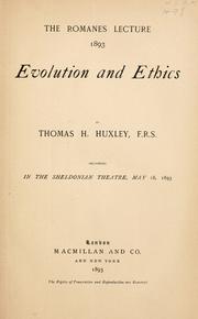 Cover of: Evolution and ethics by Thomas Henry Huxley