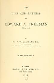 Cover of: life and letters of Edward A. Freeman, D. C. L., LL.: D.