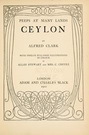 Cover of: Ceylon by Alfred Clark