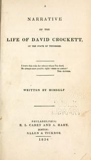 A narrative of the life of David Crockett .. by Davy Crockett