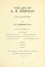 Cover of: life of A. B. Simpson