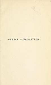 Cover of: Greece and Babylon by Lewis Richard Farnell