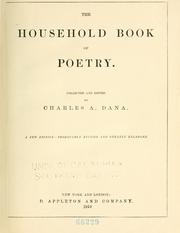 Cover of: The household book of poetry. by Charles A. Dana