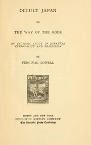 Occult Japan by Percival Lowell