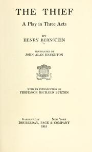 Cover of: The thief by Henry Bernstein