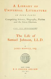 Cover of: The life of Samuel Johnson, LL.D. by James Boswell