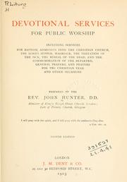 Cover of: Devotional services for public worship by Hunter, John