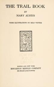 Cover of: The  trail book by Mary Austin